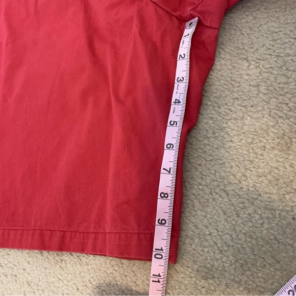 Banana Republic Factory Red Flat Front Chino Shorts- Sz 38 - Picture 9 of 11